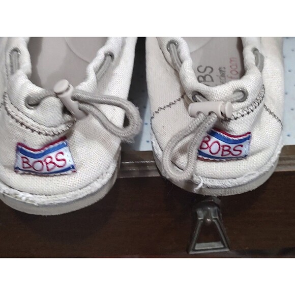 Bobs Skechers Canvas Slip On Shoes sz 9 Memory Foam Loafer women's - Picture 4 of 7